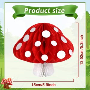 10PCS Mushroom Honeycomb Balls Decorations Centerpieces for Tables Mushroom Shaped Hanging Ceiling Sign Party Supplies for Jungle Wonderland Christmas Birthday Baby Shower Bridal Shower Party Favor