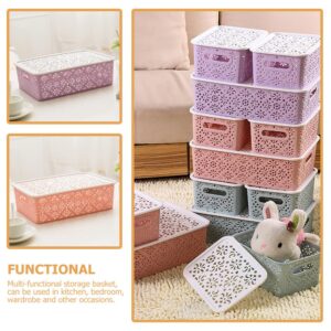 Cabilock Storage Bins 3pcs Box Small Plastic Containers with Lids Small Plastic Bins with Lids Storage Pp Small Box Storage Baskets