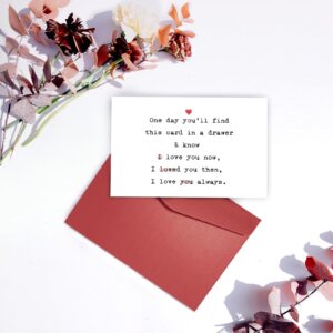 SuperShunhu Romantic Birthday Card for Girlfriend Boyfriend, Sweet Anniversary Card for Her, I Love You Always Gift for Him, Valentines Day Card, One Day You’ll Find This Card...