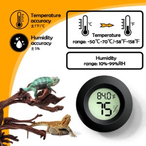 Reptile Tank Accessories, 2 PCS Reptile Thermometer and Humidity Gauge for Bearded Dragon, Jumping Spider, Leopard Gecko, Hermit Crab, Gecko, Ball Python, Lizard