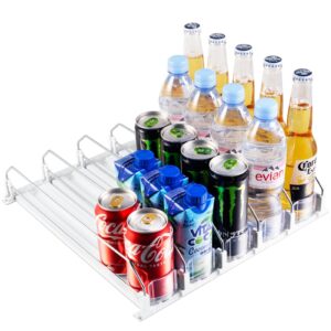 Drink Organizer for Fridge, Soda Can Dispenser for Refrigerator, Automatic Drink Dispenser for Fridge Holds up to 25 Cans, 5 Row