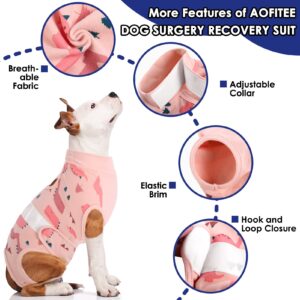 AOFITEE Dog Surgery Recovery Suit, Anti Licking Recovery Suit for Dogs Cats Breathable Dog Onesie for Surgery Female Male, Dog Cone Alternative After Surgery Surgical Suit for Abdominal Wounds