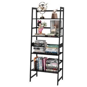 zhomud bookshelf, 4-tier multipurpose shelf/display rack/storage shelf/bookcase for living room, bedroom,home office,kitchen