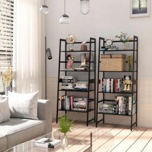 ZHOMUD Bookshelf, 4-Tier Multipurpose Shelf/Display Rack/Storage Shelf/Bookcase for Living Room, Bedroom,Home Office,Kitchen