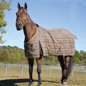 country pride highland 1200d lightweight stable blanket (60, tan plaid)