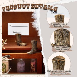 Beeveer 24 Pcs Cowboy Boots Table Card Holder Cute Table Number Holders 1.9 x 1.6'' Alloy Place Photo Stand for Guest Party Favor Wedding Anniversary Decorations