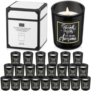 mtlee 24 pcs scented candles gift set 2.5 oz cna week candles may you be proud of the work you do candles thank you gifts for employee appreciation teachers graduation,24 scented(thank you,black)