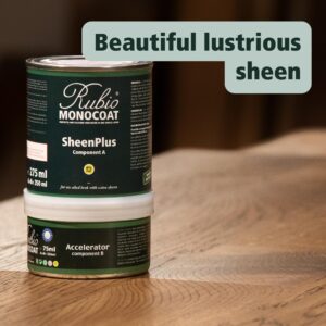 Rubio Monocoat SheenPlus 208 ft² | 0% VOC Satin Look Sheen Enhancer & Wood Finish for Interior Surfaces, Furniture, Floors, Countertops & Tables Finished with Oil Plus 2C | 130 ml