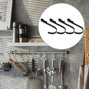 Vkinman 20 Pcs J Shaped Hook, Black Snap-On Hooks, Stainless Steel Clip-on Hook, Hanging Sink Grid Hook, Heavy Duty Wire Rack Hook for Kitchen, Bedroom, Office