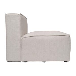 Flash Furniture Bridgetown Fabric Middle Chair Module for Sectional Sofa, Customizable Modular Couch Armless Middle Seat, Cream