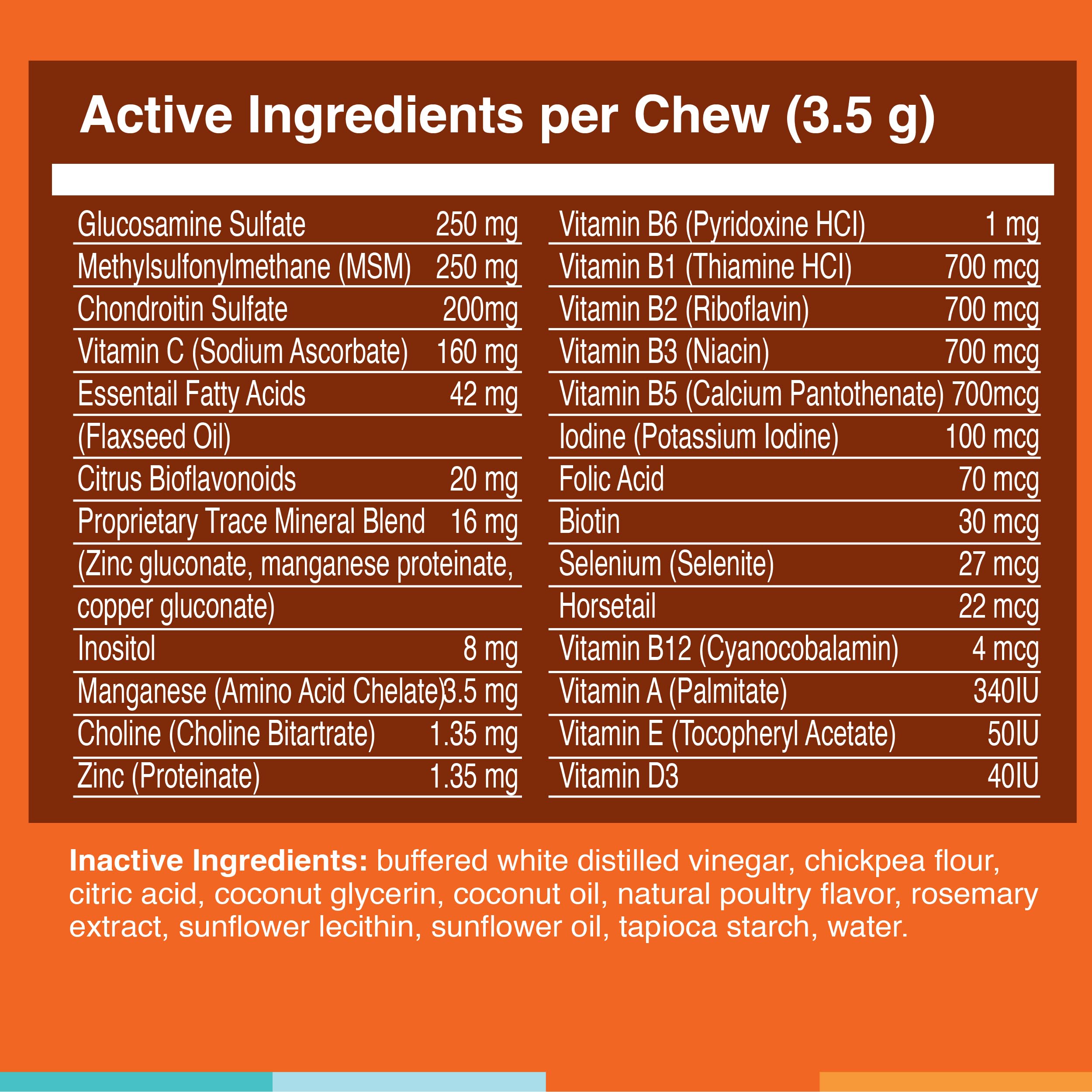 Chew Vitamins for Dogs (90 ct), Glucosamine for Joint Support with Antioxidants, Omega-3 & Vitamins for Skin, Liver and Heart Health - Spectrin