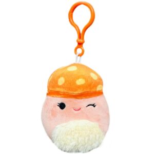 squishmallow official kellytoy food squad dessert collectible pillow soft animal collection (alba orange mushroom, 3.5 inch clip)