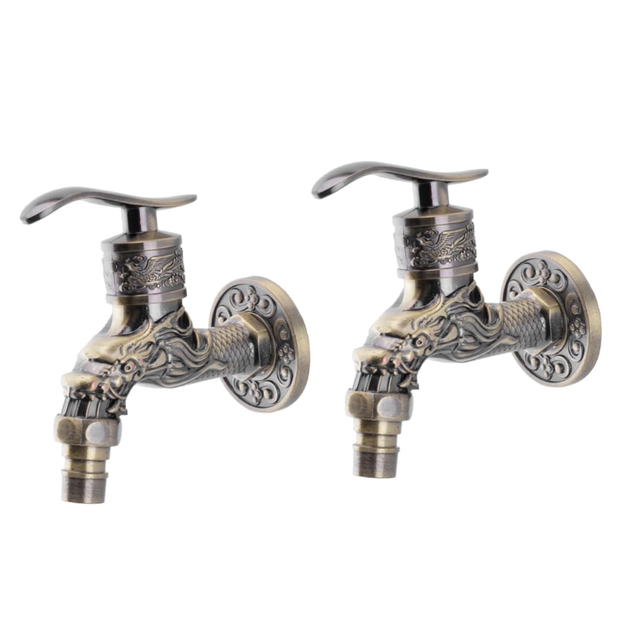 DOITOOL 2 Pcs Antique Washing Machine Faucet Copper Core Faucet Bath Tub Faucet Bathtub Faucets Sink Faucet Decorative Taps Brass Water Tap Laundry Tub Sprinkler Wash Basin Water Spout Mop