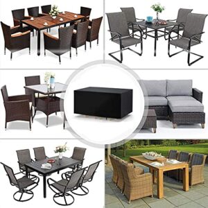 Patio Furniture Covers - 67x43x32in (LxWxH) Outdoor Furniture Covers Waterproof Durable Black Oxford Dust and Snow Patio Furniture Set Covers for Outdoor Table Chair