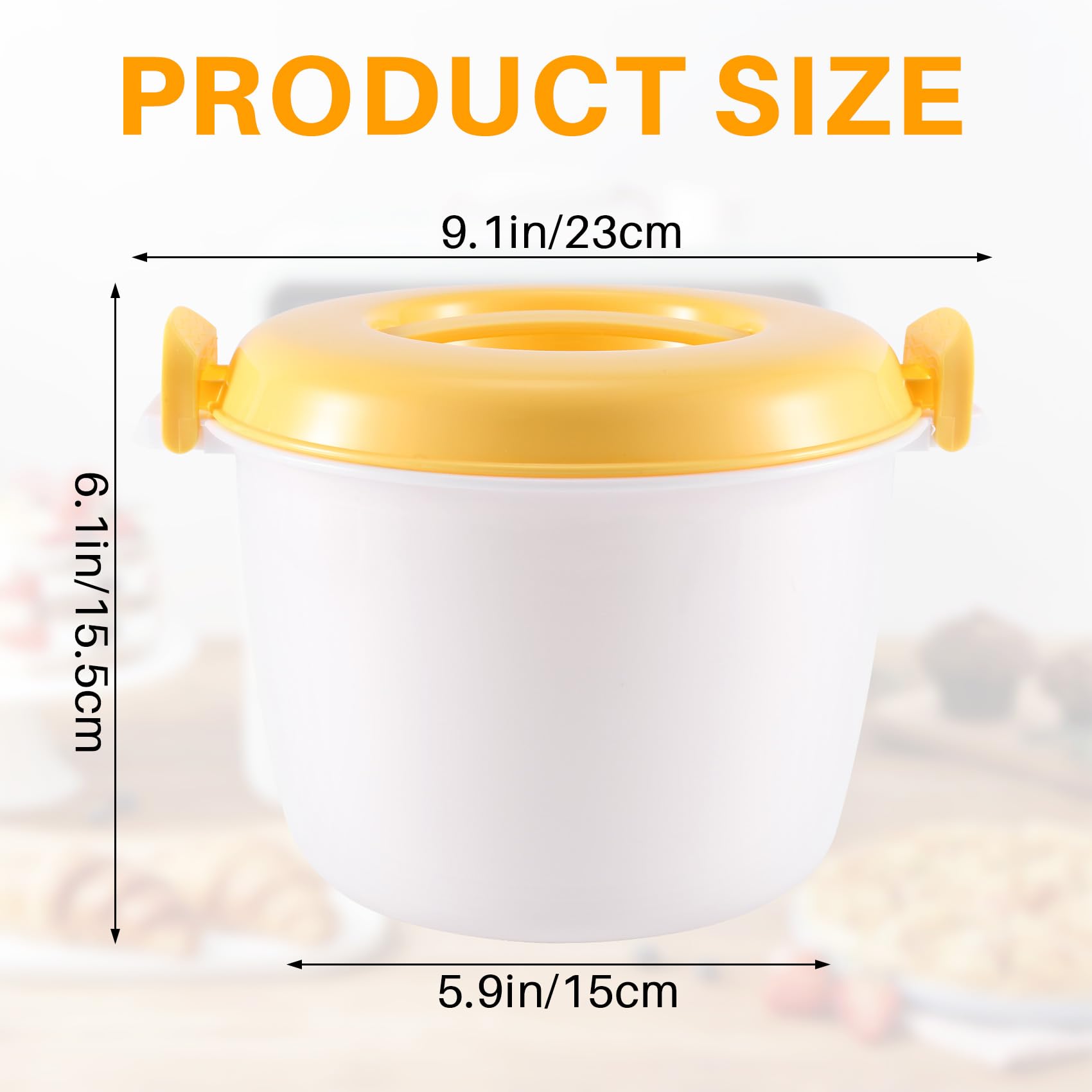 TAMOSH Portable Microwave Oven Rice Cooker Multifunctional Steamer 2800Ml Insulation Lunch Box Steaming Utensils for Microwave