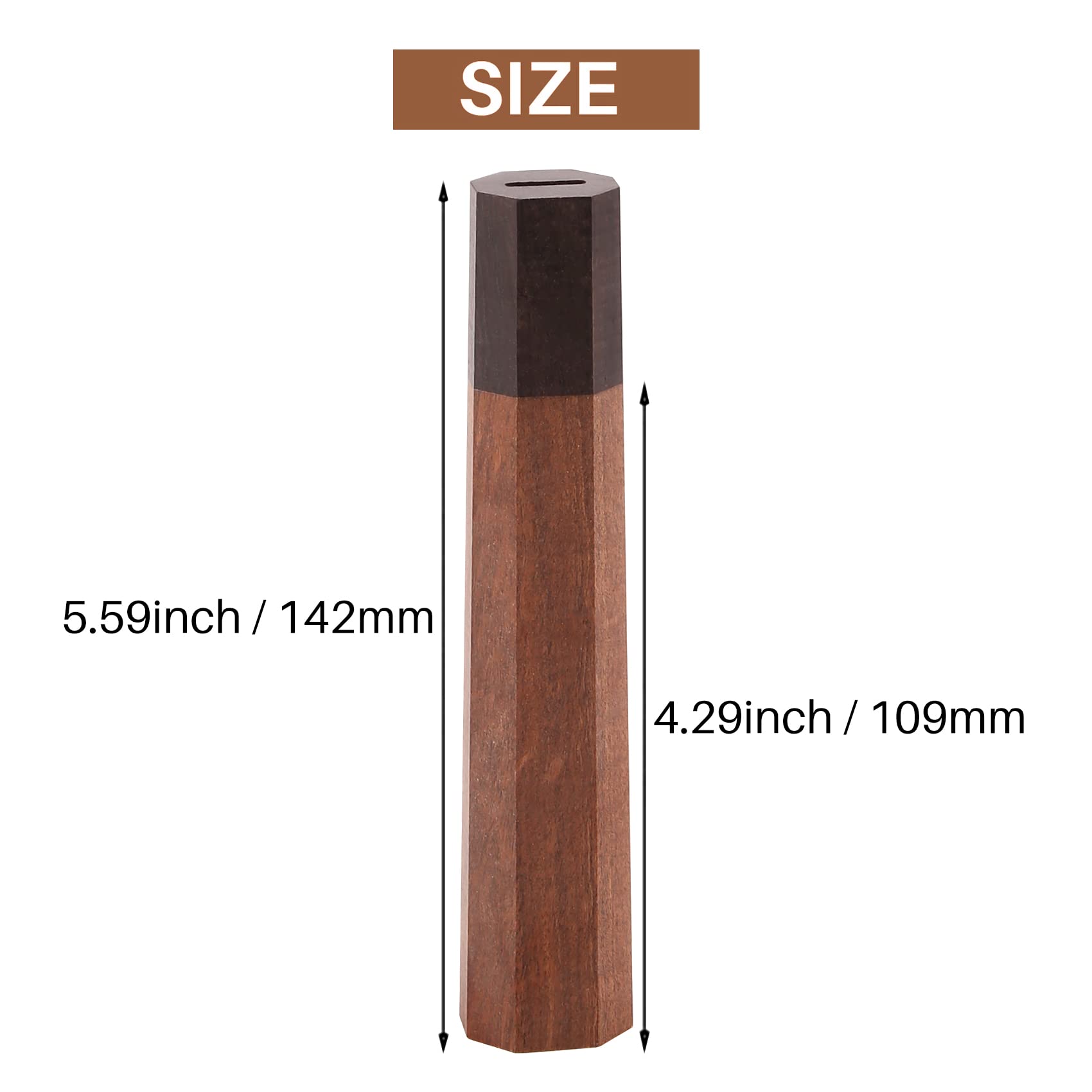 TAMOSH DIY Blank Japanese Kitchen Knives Chef Knife Replacement Octagonal Wooden Handle