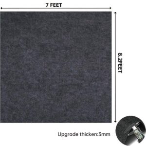 8.2 x 7 FT Outdoor Storage Shed Floor Mat - Waterproof and Dustproof Carport Mat Non-Slip Patio Furniture Mat - Enhances Floor Protection, Soft Material, Easy to Clean, Durable, Black