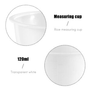 TAMOSH Plastic 120ml Electric Cooker Rice Measuring Cup 2pcs Clear White