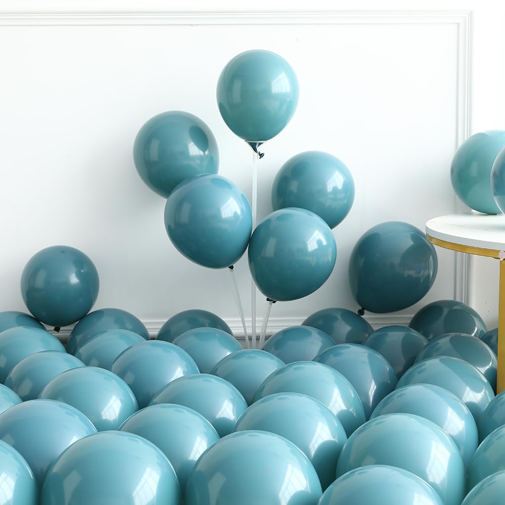 PageebO Travel Themed Party Balloon Arch Kit 131pcs Dusty Blue Coffee Balloon with Globe Plane Aluminium Balloon for Time Flies 1st Birthday Party Birthday Party Retirement Farewell Party decorations