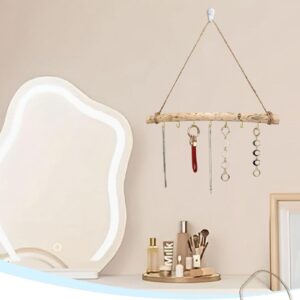 DD-life 2 Pcs Decorative Floating Wall Shelves Coat Hooks Driftwood Branch Hook Branch Hanger Rack for Keys Hats Entryway