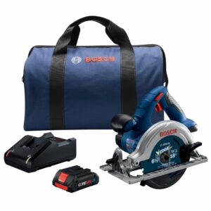 bosch ccs180-b15-rt 18v lithium-ion 6-1/2 in. cordless circular saw kit (4 ah) (renewed)