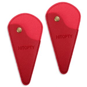 hitopty embroidery scissors case small scissors sheath cover for storing regular sewing crafting threading scissors – 2 pack