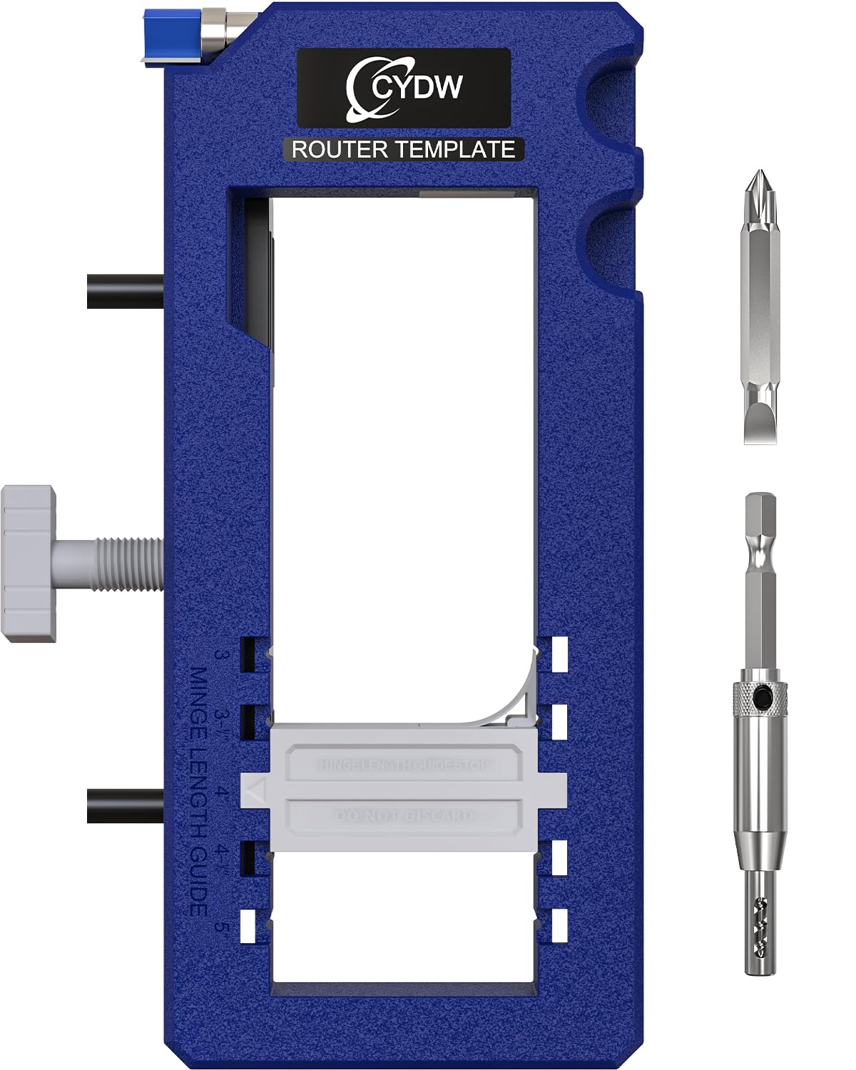 Door Hinge Jig, Door Hinge Router Template,Door Hinge Mortiser, Hinge Installation Kit Fits 3” to 5” Length and 1/4” or 5/8” Thickness Door Hinge, Blue