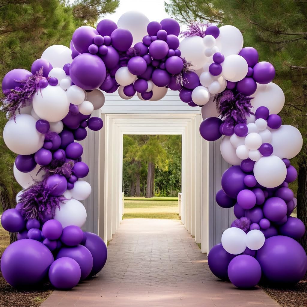 Pastel White Balloons-Double Stuffed White Balloons Different Sizes Latex Matte White Balloon Garland White Balloon Arch Kit for Birthday Baby Shower Wedding Bridal Shower Party Decorations