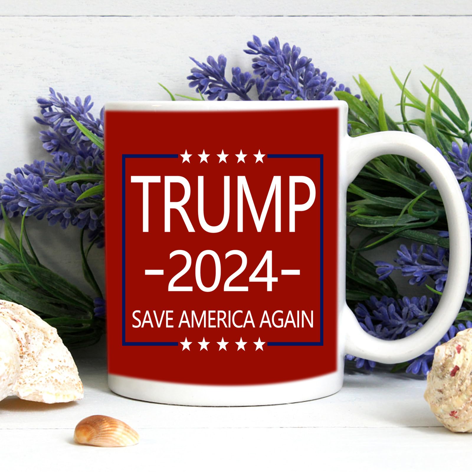 WENSSY Trump for President Mug, Donald Trump 2024 Save America Again Mug, Trump 2024 Mug, Trump for President of The United States 11 Ounce Red