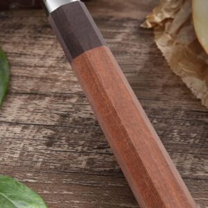 TAMOSH DIY Blank Japanese Kitchen Knives Chef Knife Replacement Octagonal Wooden Handle