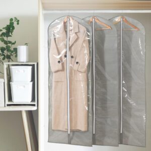 Garment Bag for Dresses Long, 60" Dress Bag for Traveling, Set of 3.