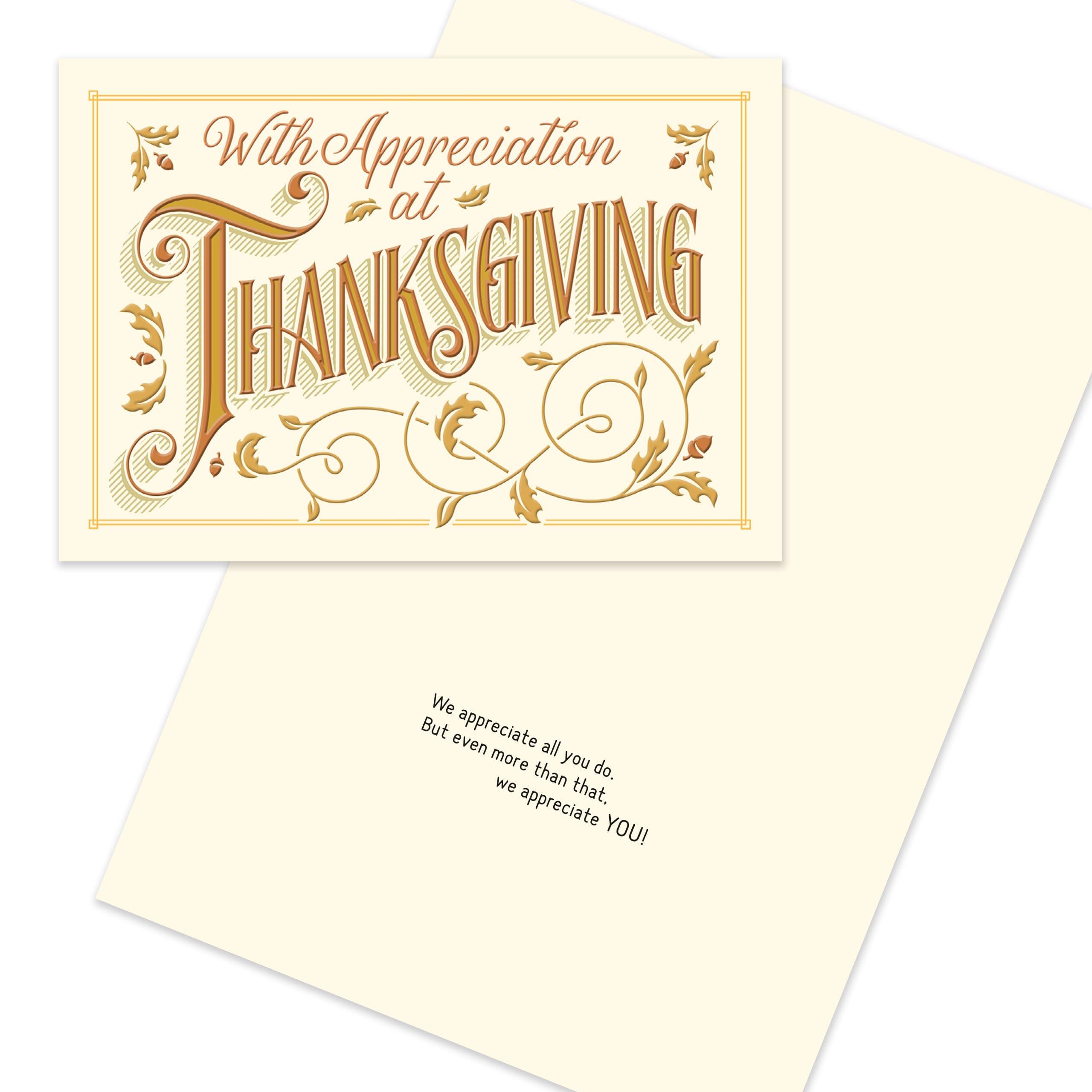 Hallmark Business 25 Pack Bulk Assorted Employee Thanksgiving Cards (Appreciation)