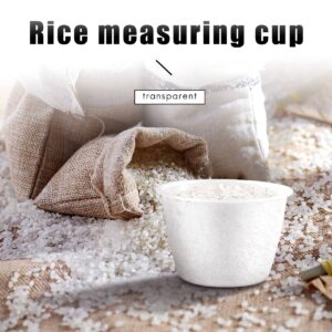 TAMOSH Plastic 120ml Electric Cooker Rice Measuring Cup 2pcs Clear White