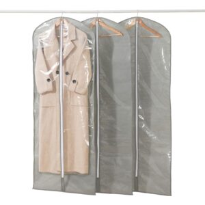 garment bag for dresses long, 60" dress bag for traveling, set of 3.