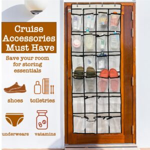 CUIDEWEIER Cruise Essentials Over the Door Shoe Organizer Holder Magnetic Hooks for Cabin,Disney/Royal Caribbean/Carnival/Princess/NCL/Celebrity/MSC/Norwegian Items Must Have,Hanging Decoration Magnet