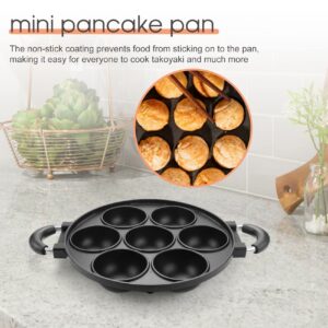 TAMOSH 7 Hole Cooking Cake Pan Cast Iron Omelette Pan Non-Stick Cooking Pot Breakfast Egg Cooker Cake Mold Kitchen Cookware