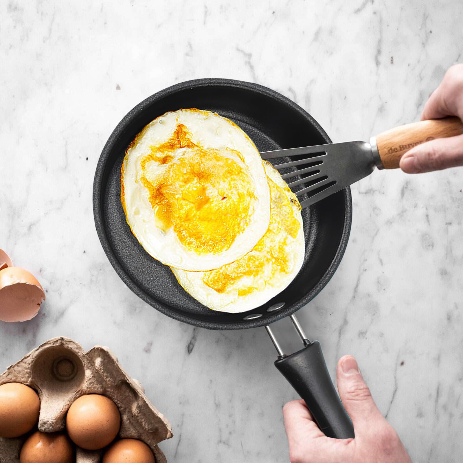 Rehomy Mini Nonstick Egg & Omelet Pan – 4.7” Single Serve Frying Pan/Skillet, Diamond Infused, Multipurpose Pan Designed for Eggs, Pancakes, Dishwasher Safe (4.7 Inch/12CM)