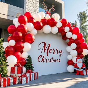 Red Balloons Double Stuffed Red Balloons Different Sizes Latex Ruby Red Balloon Garland Matte Premium Red Balloon Arch Kit for Birthday Wedding Baby Shower Mother's Day Christmas Party decorations