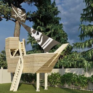 The Pirate Ship © 1 Tree 2 Post Treehouse Plan