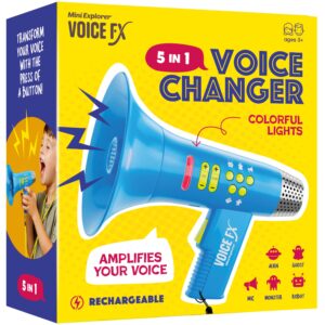 mini explorer voice changer for kids - voice changing device for boys & girls ages 3-8+ olds - easter, birthday gifts for 3, 4, 5, 7, 8 year old boy - cool outdoor toys gift ideas for kid, toddler