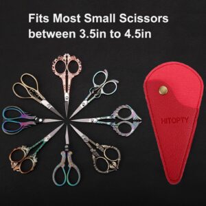 HITOPTY Embroidery Scissors Case Small Scissors Sheath Cover for Storing Regular Sewing Crafting Threading Scissors – 2 Pack