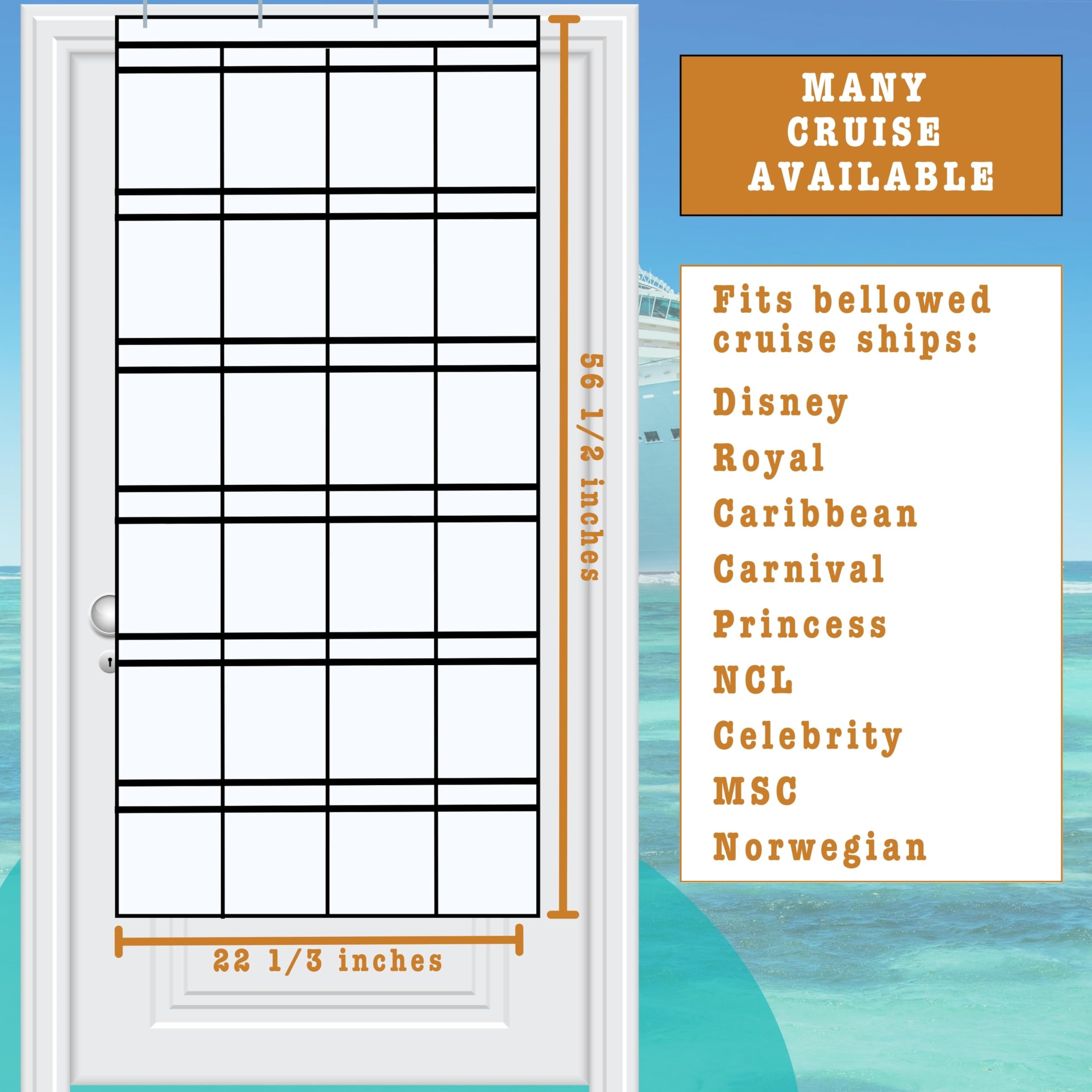 CUIDEWEIER Cruise Essentials Over the Door Shoe Organizer Holder Magnetic Hooks for Cabin,Disney/Royal Caribbean/Carnival/Princess/NCL/Celebrity/MSC/Norwegian Items Must Have,Hanging Decoration Magnet