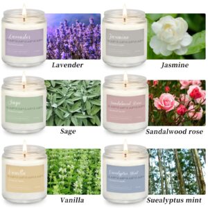 6 Pack Candles for Home Scented Aromatherapy Candles Gifts Set for Women, Lavender Candle, 37.8 oz 300 Hour Long Lasting Candles, Stocking Stuffers, Birthday, Valentine, Christmas, Anniversary Present