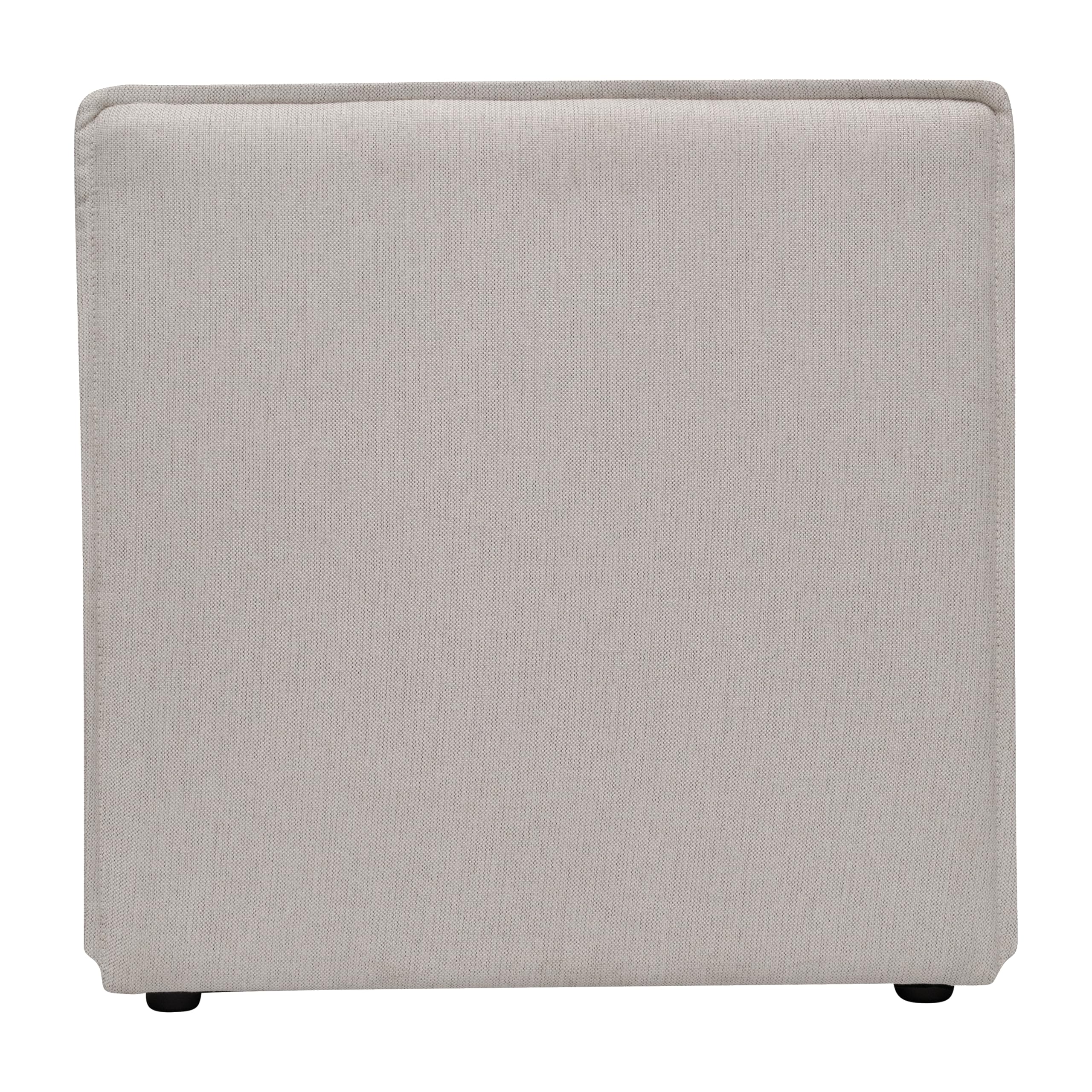 BizChair Fabric Middle Chair Module for Sectional Sofa, Customizable Modular Couch Armless Middle Seat, Cream