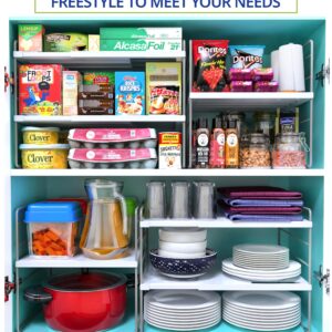 YAN & HIN 3-Tier Pantry Cabinet Organizers and Storage Adjustable Height and Expandable Kitchen Plastic Wrap Organizer Sturdy Aluminum Foil Countertop For Cupboard Multi-Purpose Use