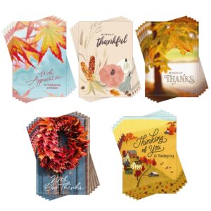 hallmark business 25 pack bulk assorted thanksgiving cards (appreciation & thanks) for customers