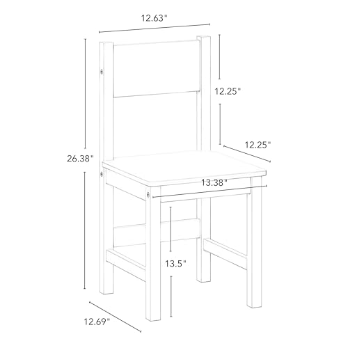 RiverRidge 2pc Kids Desk and Chair Set with Cubbies, Bookracks and Red, White with Black Bins