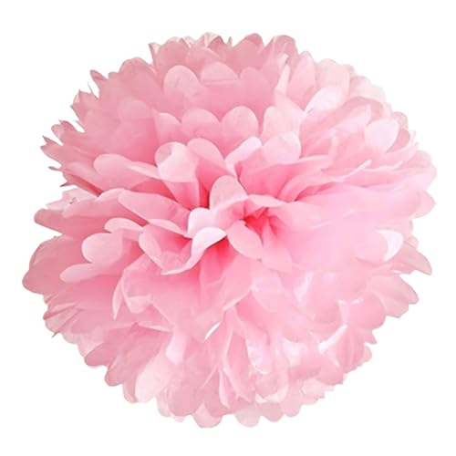 Hot Pink Tissue Paper Pom Poms Paper Flower Ball 12Pcs for Wedding ,Bachelorette, Baby Shower, Bridal Shower and Pink Party Decorations(8 &10 & 12 inch)