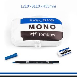 Tombow Mono Pencil Case: Portable Pencil Case, Mono Design, Dimensions 210 x 110 x 55 mm, Ideal for Drawing Accessories and Artist Supplies