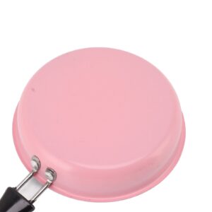 Mini Frying Pan, 5" Stainless Steel Frying Pan Nonstick Skillet One Egg Frying Pan Omelet Pan Small Fry Pan for Eggs Pancakes(Pink)